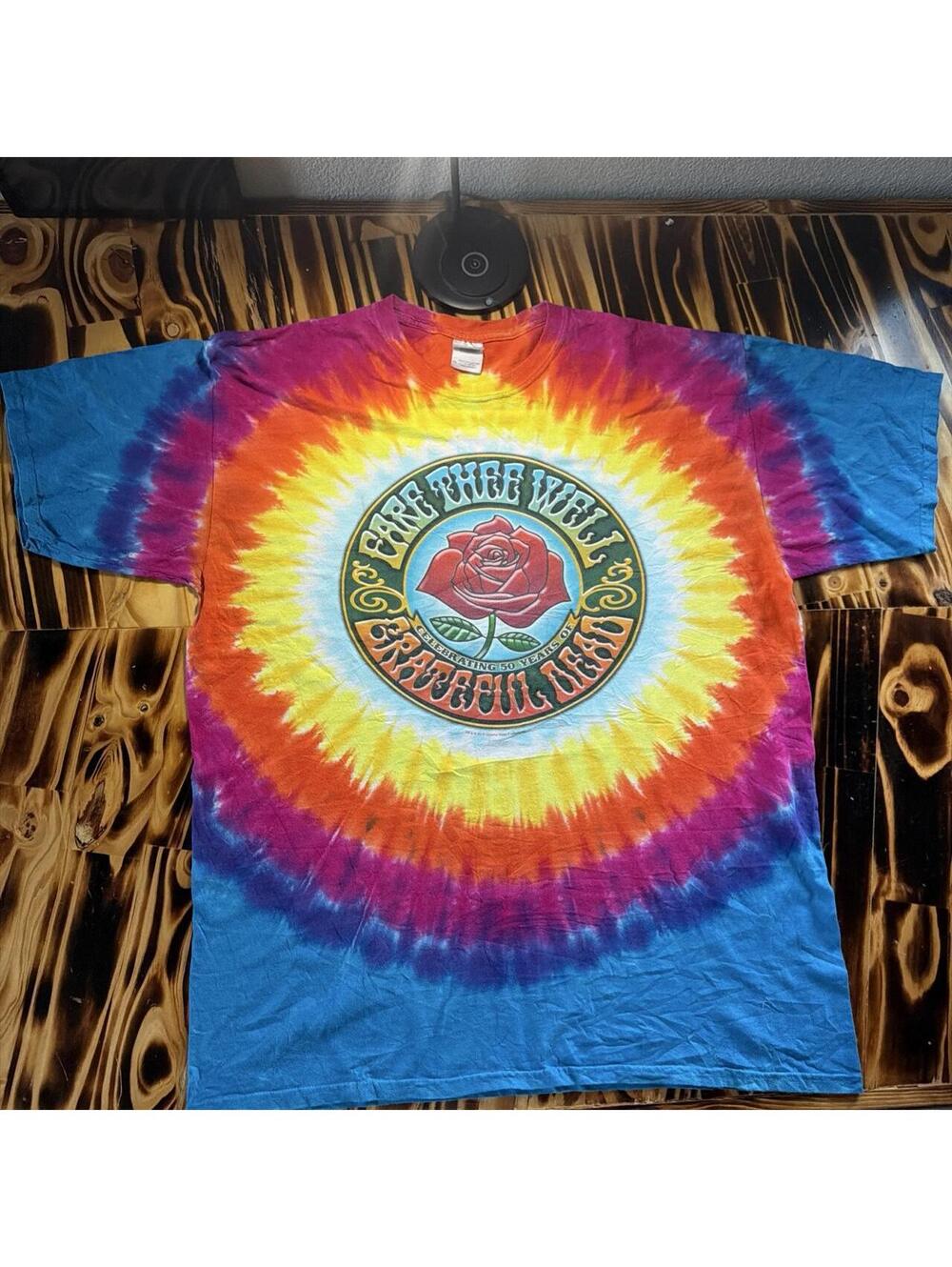 Gildan XL 2015 Grateful Dead Fare Thee Well Tie Dye T-Shirt - 50th Anniversary,